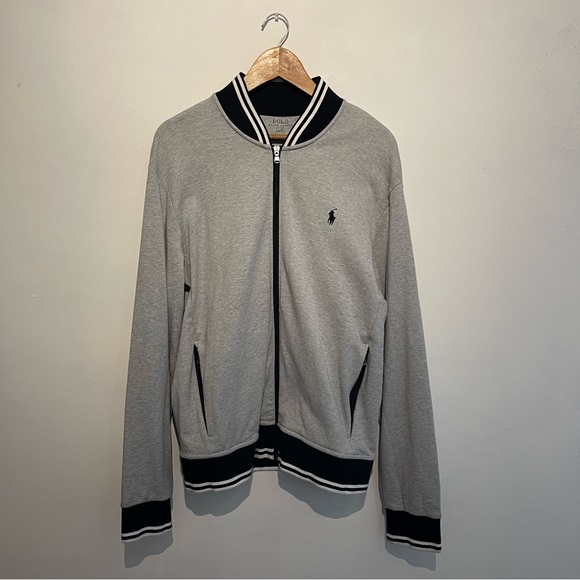 Polo by Ralph Lauren Gray Jacket with Black Collar - Picture 2 of 7